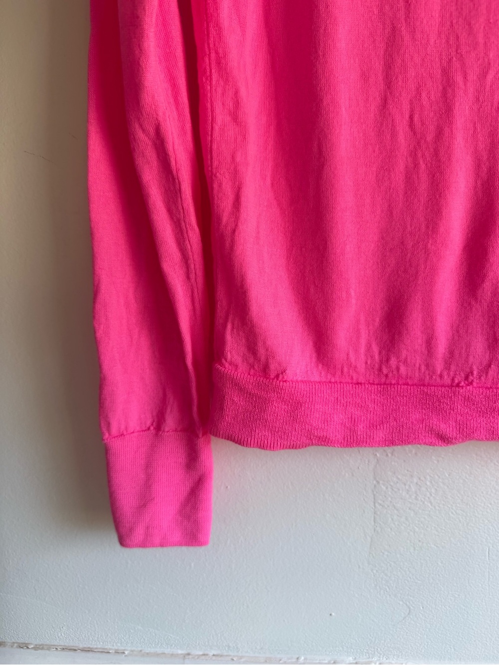 J. Crew Margot Merino Wool Crewneck Sweater Vibrant Pink Small - Picture 5 of 7